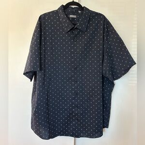 Van Heusen Men's Navy Patterned Button Down Shirt 3xl
